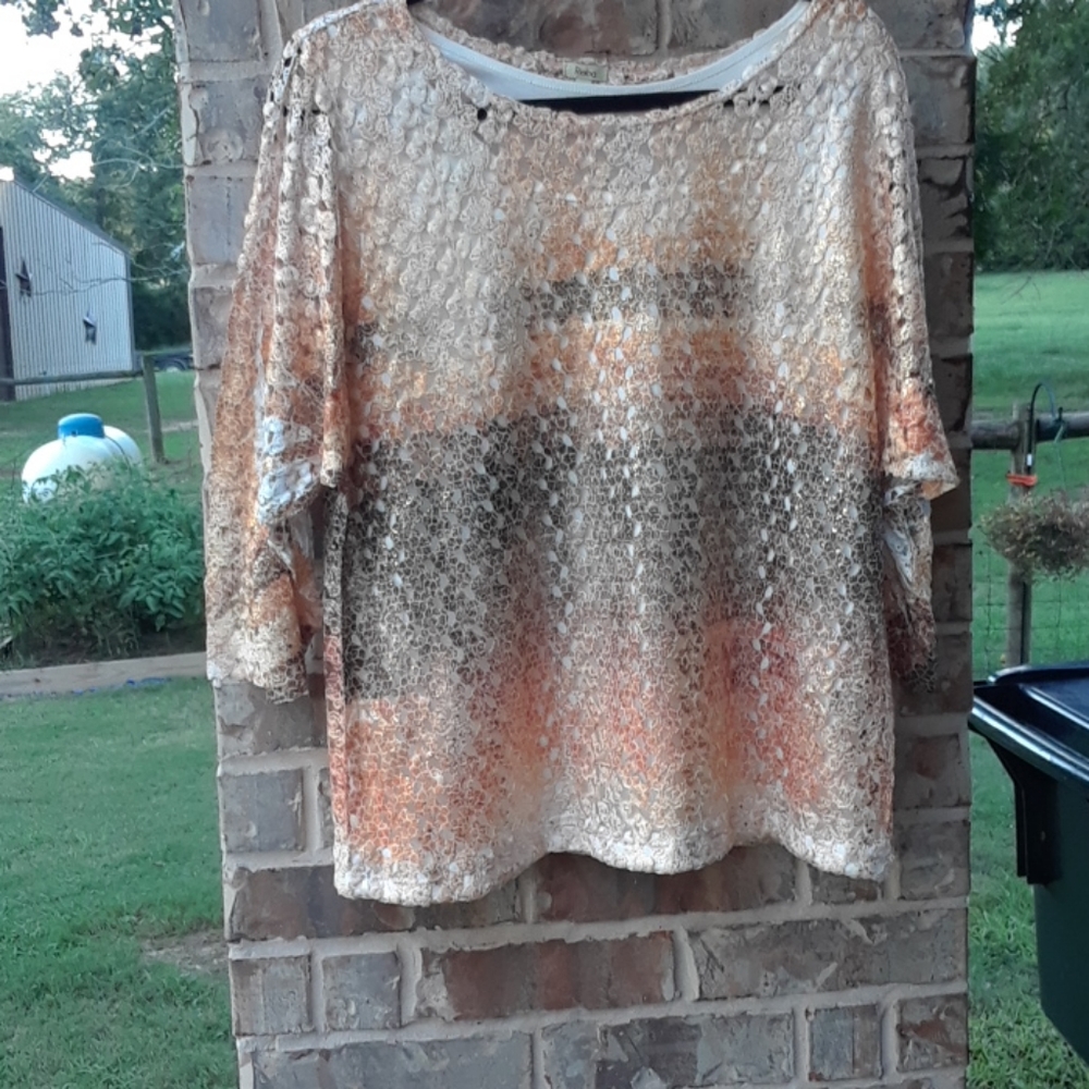 Rebas beautiful glittery top size large